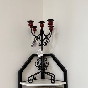 Ashland Black and Red Candelabra candle holder new